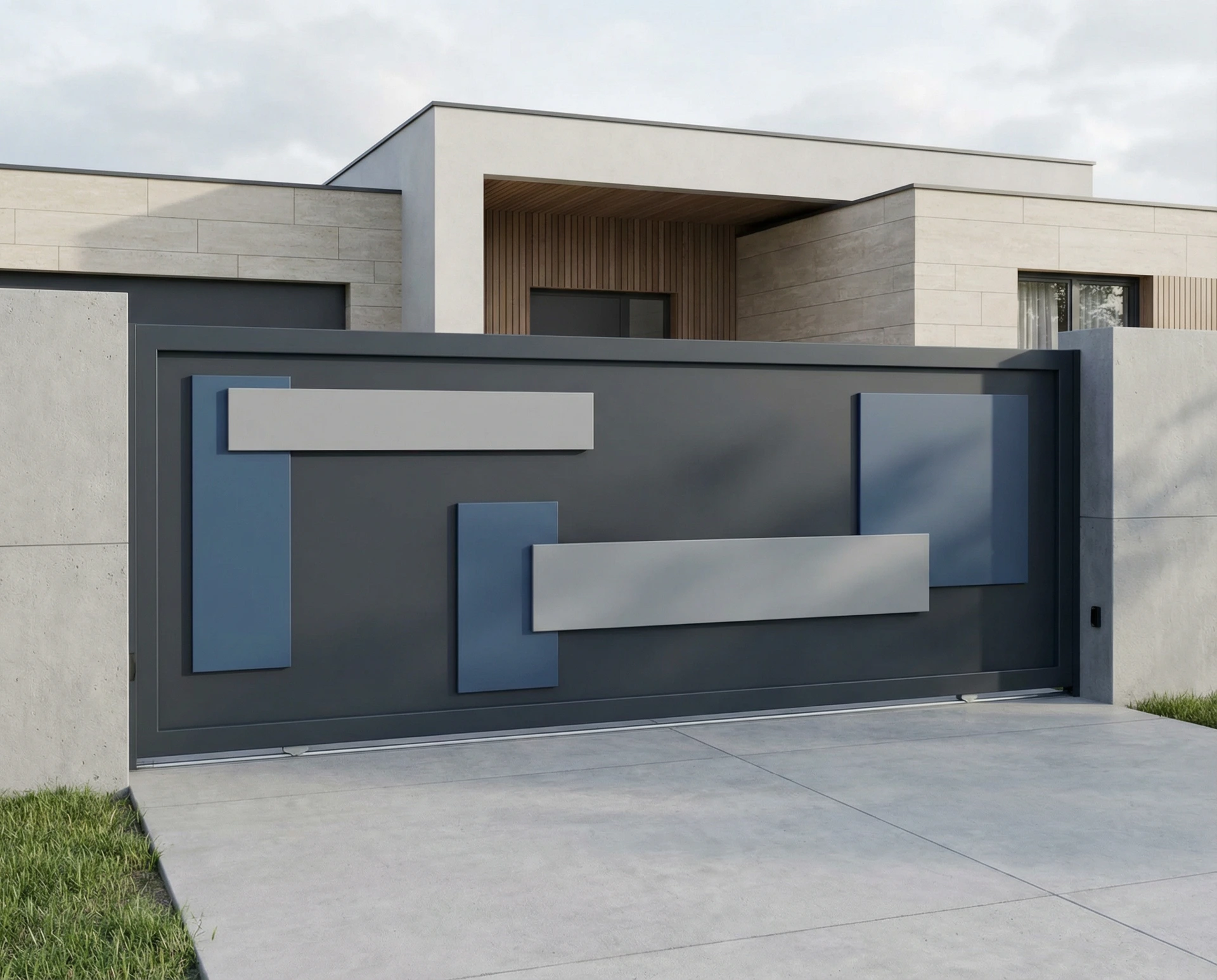 portail aluminium decoupe laser sur mesure